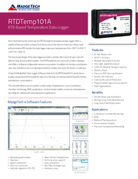 Thumbnail of document Data Sheet - RTDTemp101A Data Logger